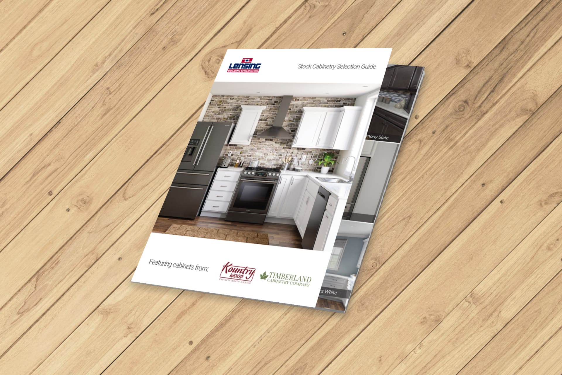 mockup of the lensing stock cabinetry selection guide