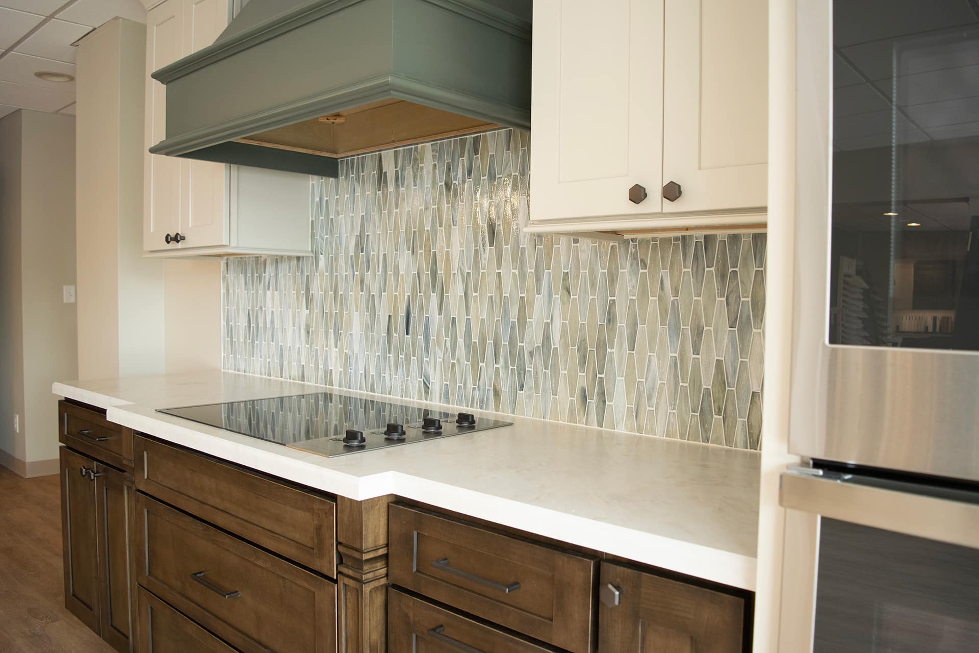 in-store display of cabinetry from Timberland Cabinet Company