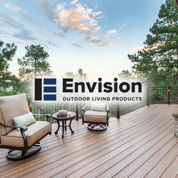 composite wood decking in residential backyard